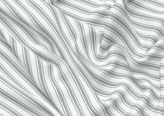 Lace Stripes, Sage - Made to Measure Curtains - Image 4